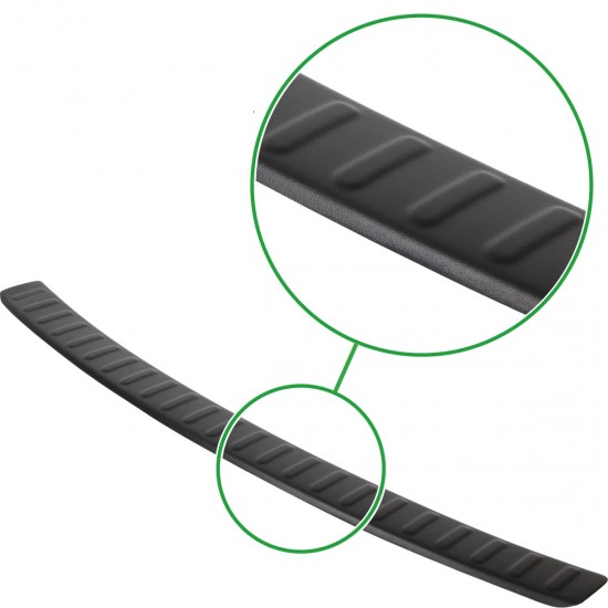 Ornament protectie portbagaj/bara spate neagra din ABS pentru VW Golf Plus din 2008-2014, Crossgolf din 2010-2014