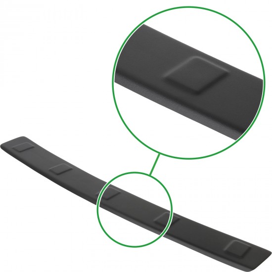 Ornament protectie portbagaj/bara spate neagra din ABS pentru VW Touran II, 2 din 2015