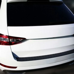 Ornament protectie portbagaj/bara spate neagra din ABS pentru Skoda Superb III, 3 Break/Combi din 2015-2023
