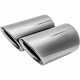 Set de 2 ornamente cromate toba de esapament/evacuare din inox, universale 135x75 mm