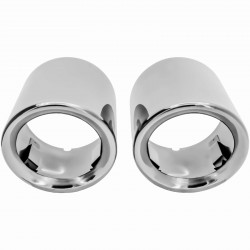 Set de 2 ornamente cromate toba de esapament/evacuare din inox pentru VW Tiguan II, Sportsvan, Golf VI, VII, Plus, Audi, Seat, Skoda