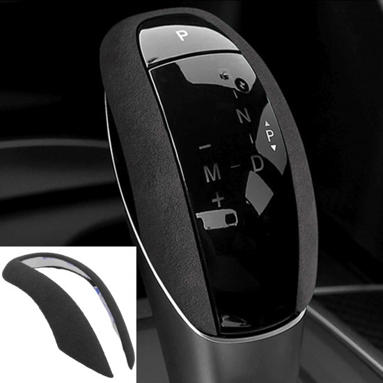 Husa si rama gri din Alcantara pentru nuca schimbatorului de viteze pentru Alfa Romeo Stelvio din 2017, Giulia din 2016