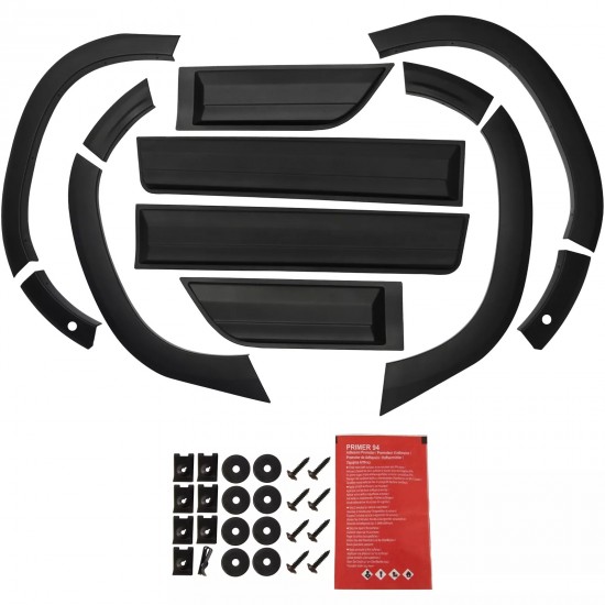Set de 12 protectii aripi si usi overfendere premium, aspect offroad pentru Dacia Duster II, 2 din 2018 cu senzor