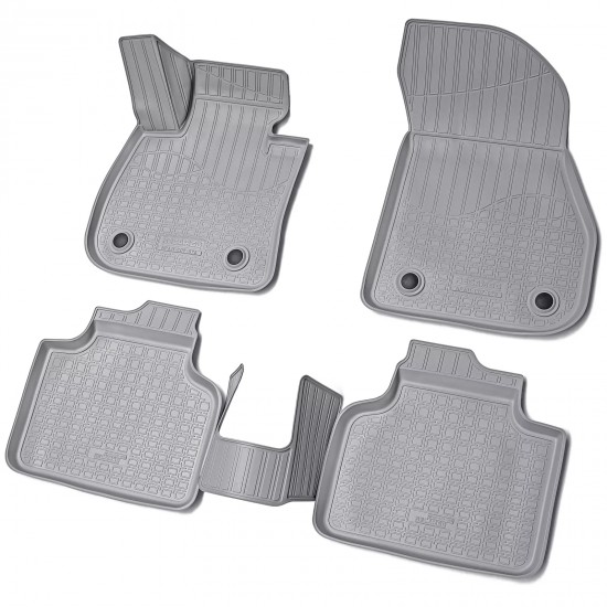 Set de 5 covorase gri cauciuc 3D stil tavita premium pentru BMW Seria 2 Active Tourer F45 din 2014