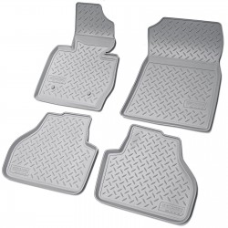 Set de 4 covorase gri din cauciuc 3D stil tavita premium pentru BMW X3 F25 2010-2017