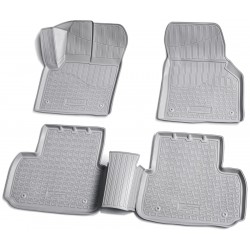 Set de 5 covorase gri cauciuc 3D stil tavita premium pentru Land Rover Discovery Sport L550 din 2014