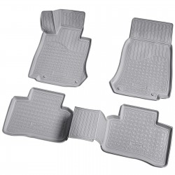 Set de 4 covorase gri cauciuc 3D stil tavita premium pentru Mercedes GLC X253 din 2015