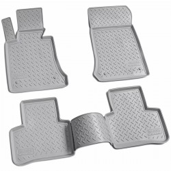 Set de 4 covorase cauciuc gri 3D stil tavita premium pentru Mercedes GLK X204 2008-2015