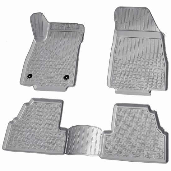 Covorase gri din cauciuc 3D stil tavita premium pentru Opel Mokka, Mokka X din 2012-2019, Chevrolet Trax din 2013