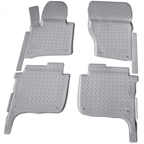 Covorase gri cauciuc 3D stil tavita premium pentru VW Touareg II, 2 7P 2010-2018