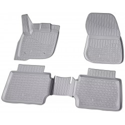 Set de 5 covorase gri cauciuc 3D stil tavita premium pentru Ford Mondeo 5, V din 2014