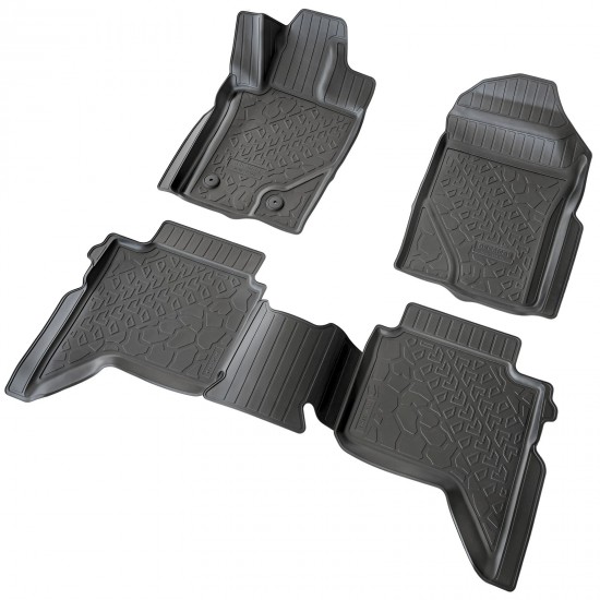 Set de 5 covorase din cauciuc 3D stil tavita premium pentru Ford Ranger T6.2 din 2022