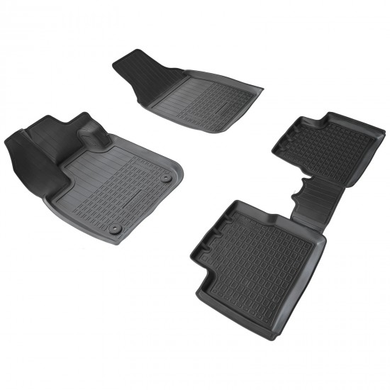 Set de 4 covorase cauciuc 3D stil tavita premium pentru Fiat 500e din 2020