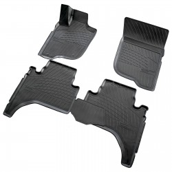 Set de 4 covorase cauciuc 3D stil tavita premium pentru Mitsubishi L200 din 2015-2023, Fiat Fullback din 2016-2020