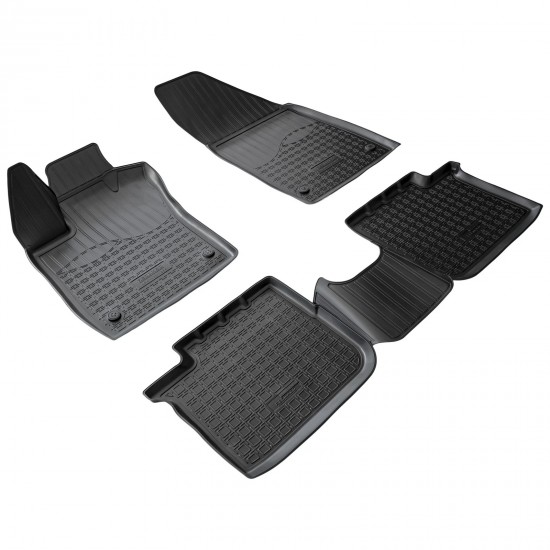 Set de 4 covorase cauciuc 3D stil tavita premium pentru Dodge Neon din 2016-2021, Fiat TIpo/Agea Berlina din 2015