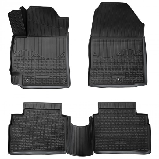 Set de 4 covorase cauciuc 3D stil tavita premium pentru Hyundai Elantra VI din 2015-2020