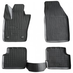 Set de 4 covorase cauciuc 3D stil tavita premium pentru Jeep Renegade din 2014