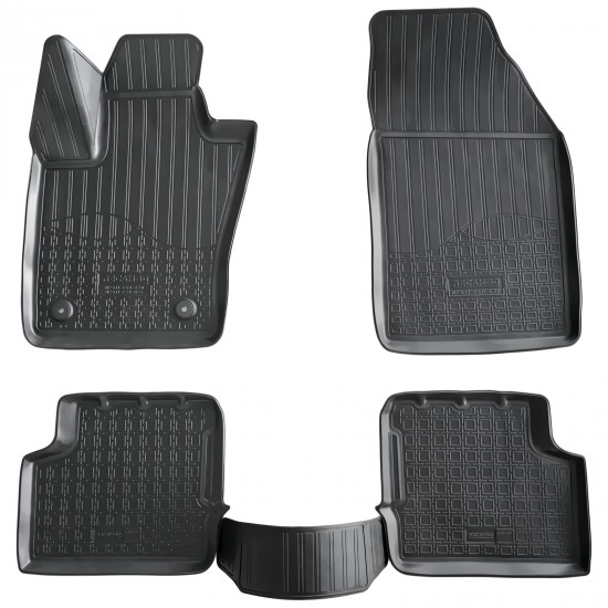 Set de 4 covorase cauciuc 3D stil tavita premium pentru Jeep Renegade din 2014