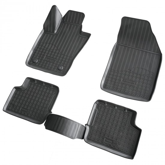Set de 4 covorase cauciuc 3D stil tavita premium pentru Jeep Renegade din 2014