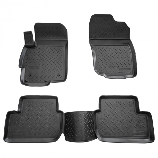 Set de 4 covorase cauciuc 3D stil tavita premium pentru Mitsubishi Lancer X din 2007-2017