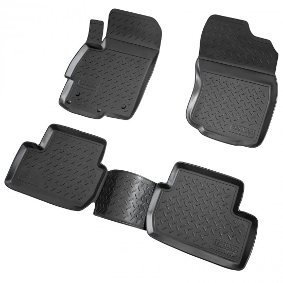 Set de 4 covorase cauciuc 3D stil tavita premium pentru Mitsubishi Lancer X din 2007-2017