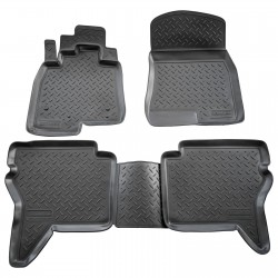 Set de 4 covorase cauciuc 3D stil tavita premium pentru Mitsubishi Pajero IV V80, V90 din 2007-2021