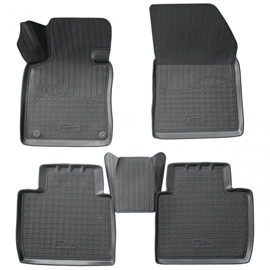 Set de 5 covorase cauciuc 3D stil tavita premium pentru Peugeot 508 II din 2018-2025