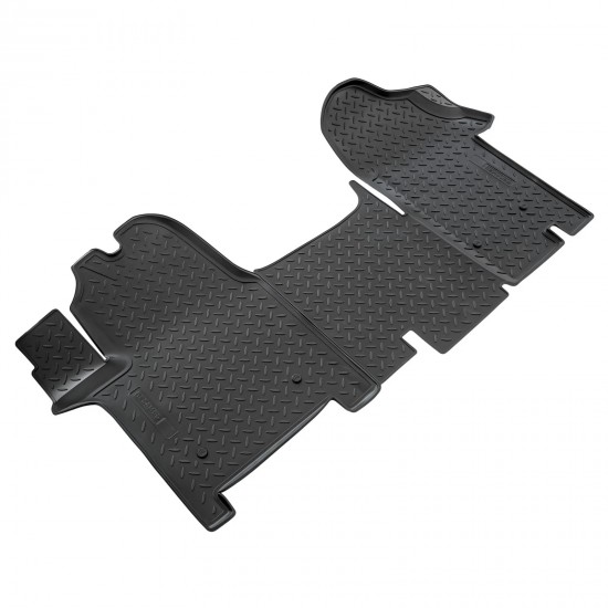 Set de 2 covorase cauciuc 3D stil tavita premium pentru Renault Master III, Opel Movano B, Nissan NV400 Interstar cu 3 locuri