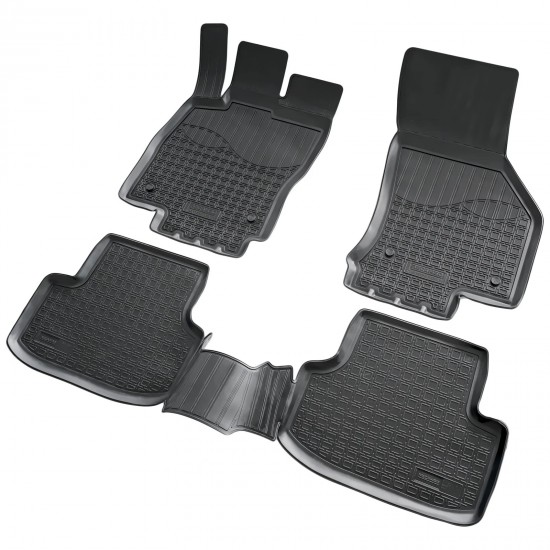 Set de 4 covorase cauciuc 3D stil tavita premium pentru Seat Leon 5F din 2012-2020
