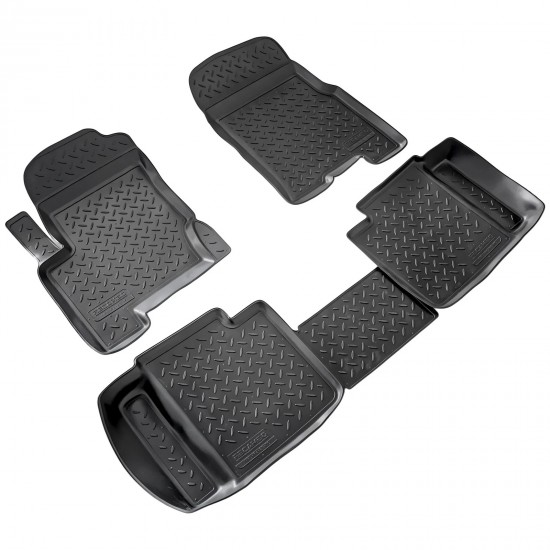 Set de 4 covorase cauciuc 3D stil tavita premium pentru SsangYong Korando din 2003-2006 cu 3 usi