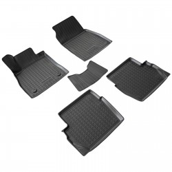 Set de 5 covorase cauciuc 3D stil tavita premium pentru Ford Fiesta VII din 2017-2023