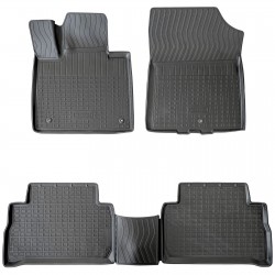 Set de 5 covorase cauciuc 3D stil tavita premium pentru Hyundai Santa Fe din 2020-2024