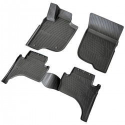 Set de 5 covorase cauciuc 3D stil tavita premium pentru Mitsubishi L200 V din 2015-2023