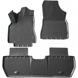 Set de 4 covorase cauciuc 3D stil tavita premium pentru Peugeot Rifter din 2018-2024
