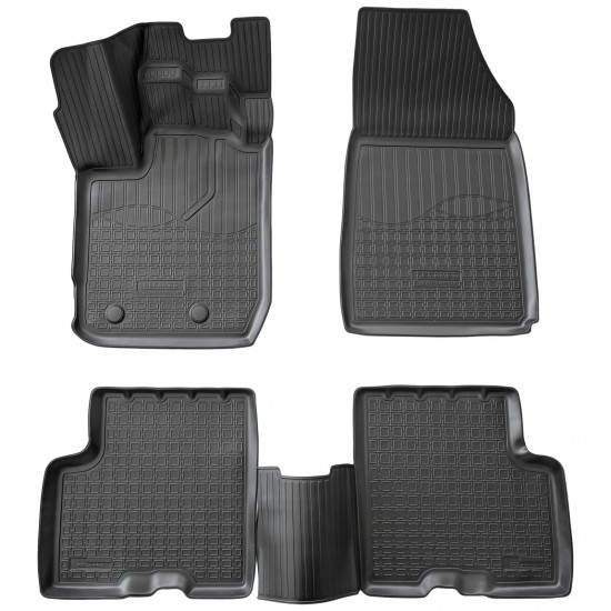Set de 5 covorase cauciuc 3D stil tavita premium pentru Renault Arkana din 2019