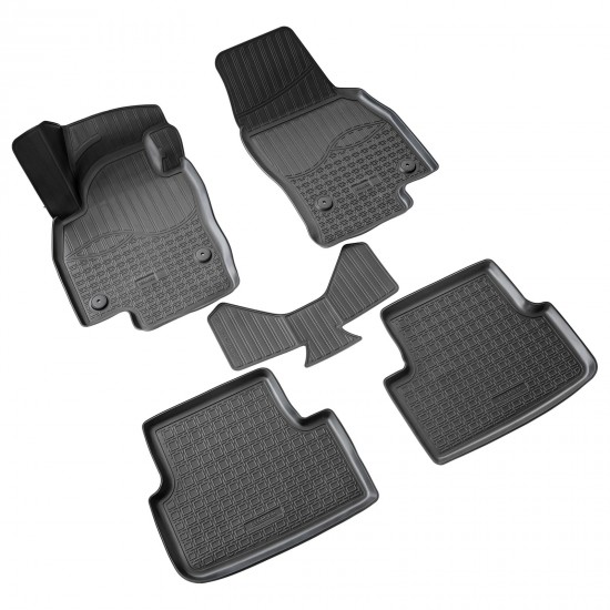 Set de 5 covorase cauciuc 3D stil tavita premium pentru VW Polo VI din 2017, VW Taigo din 2021