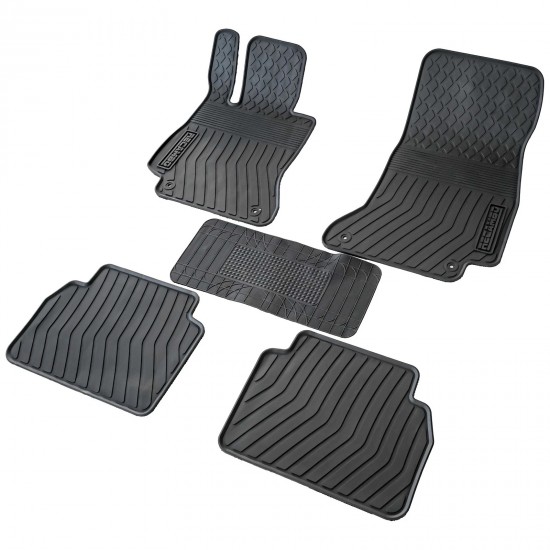 Set de 5 covorase cauciuc 3D premium pentru Mercedes E-Class W213, S213, All-Terrain X213 din 2016