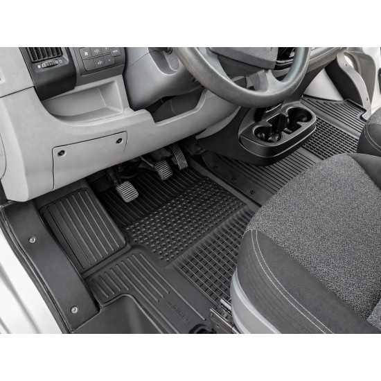 Set de 2 covorase cauciuc 3D stil tavita premium pentru Fiat Ducato din 2006