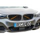 Set de 2 ornamente V-BRACE grile bara fata pentru BMW Seria 5 F07, F10, F11, F18, Seria 6 F06, Portocaliu
