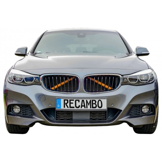 Set de 2 ornamente V-BRACE grile bara fata pentru BMW Seria 5 F07, F10, F11, F18, Seria 6 F06, Portocaliu