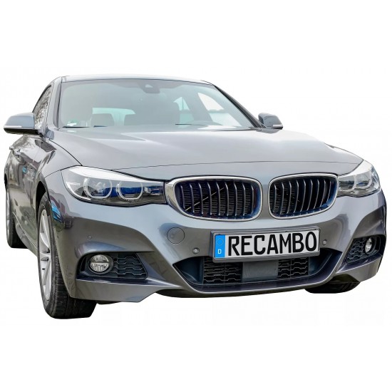 Set de 2 ornamente V-BRACE grile bara fata pentru BMW X3 F25 din 2010-2017, X4 F26 din 2014-2018 Negru