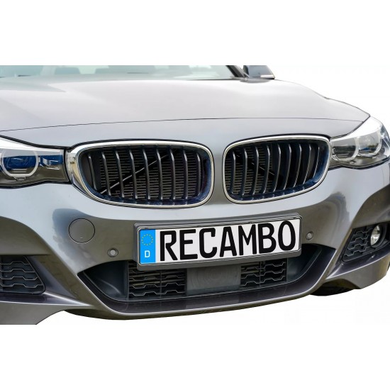 Set de 2 ornamente V-BRACE grile bara fata pentru BMW X3 F25 din 2010-2017, X4 F26 din 2014-2018 Negru