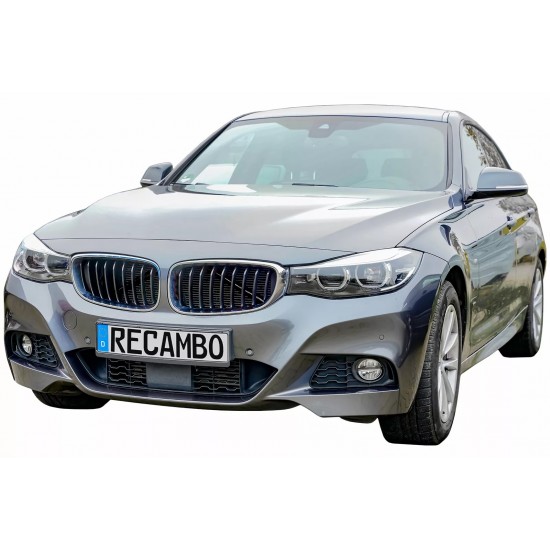 Set de 2 ornamente V-BRACE grile bara fata pentru BMW X3 F25 din 2010-2017, X4 F26 din 2014-2018 Negru