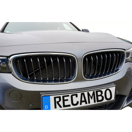 Set de 2 ornamente V-BRACE grile bara fata pentru BMW X3 F25 din 2010-2017, X4 F26 din 2014-2018 Negru