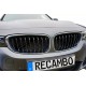 Set de 2 ornamente V-BRACE grile bara fata pentru BMW X3 F25 din 2010-2017, X4 F26 din 2014-2018 Negru