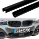 Set de 2 ornamente V-BRACE grile bara fata pentru BMW X3 F25 din 2010-2017, X4 F26 din 2014-2018 Negru