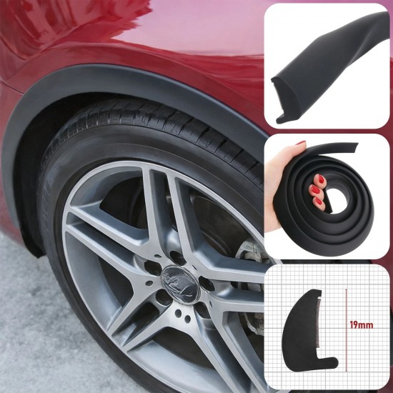 Set de 4 protectii aripi auto universale din cauciuc premium 1, 5 m lungime, latime 1, 9 cm