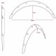 Set de 4 protectii aripi/overfendere universale, Diametru 83 cm, Latime 11, 5 cm