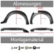 Set de 4 protectii/overfendere aripi pentru Ford Ranger T6 din 2012-2015