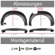 Set de 4 protectii/overfendere aripi pentru Ford Ranger T8 din 2019-2022